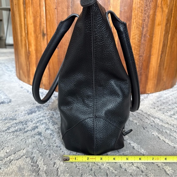 Lodis Siera Black Pebbled Leather Womens Tote - Picture 3 of 13